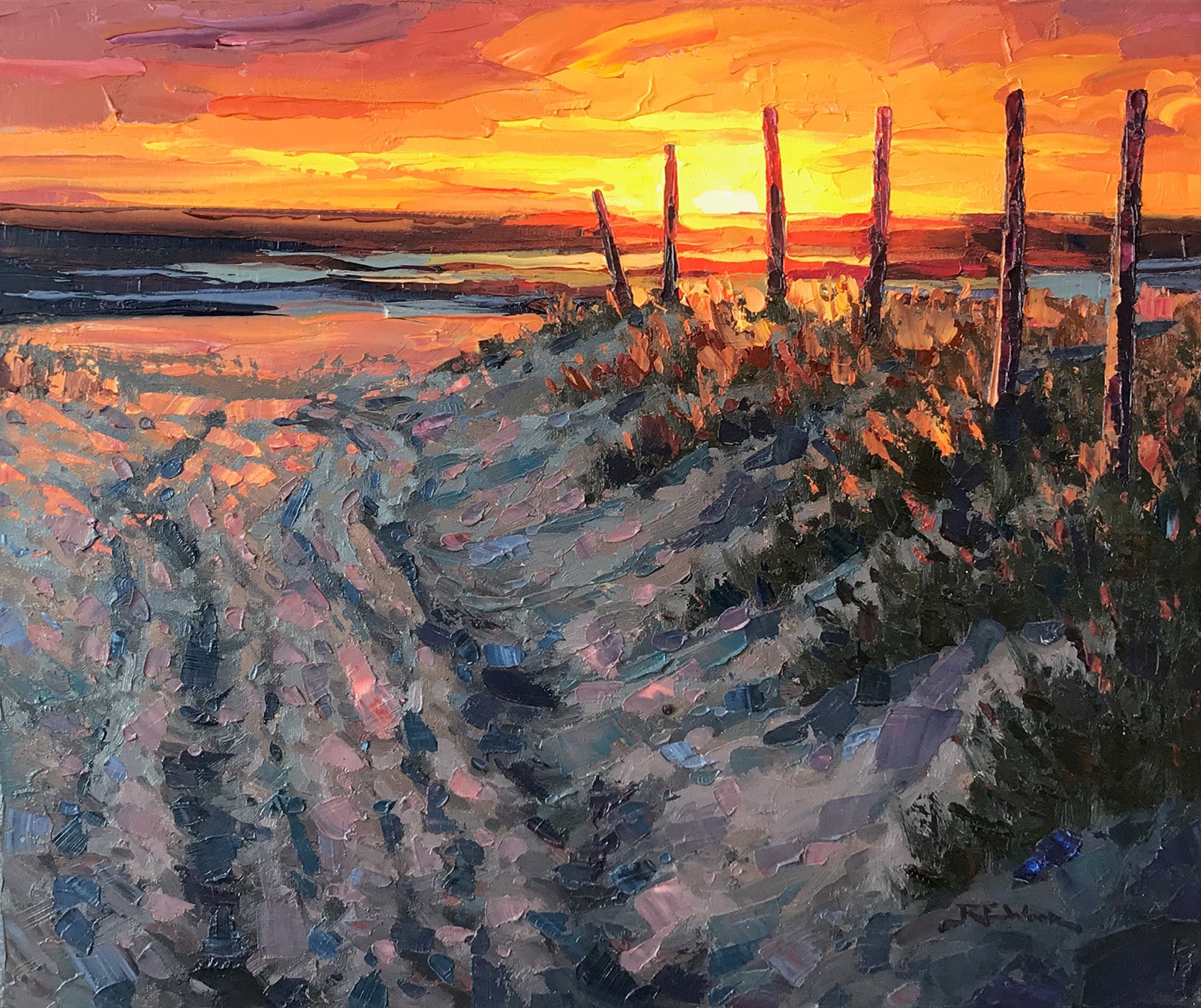 Landscape “Road To The Beach-Todos Santos” by Robert E. Wood – oil on canvas.