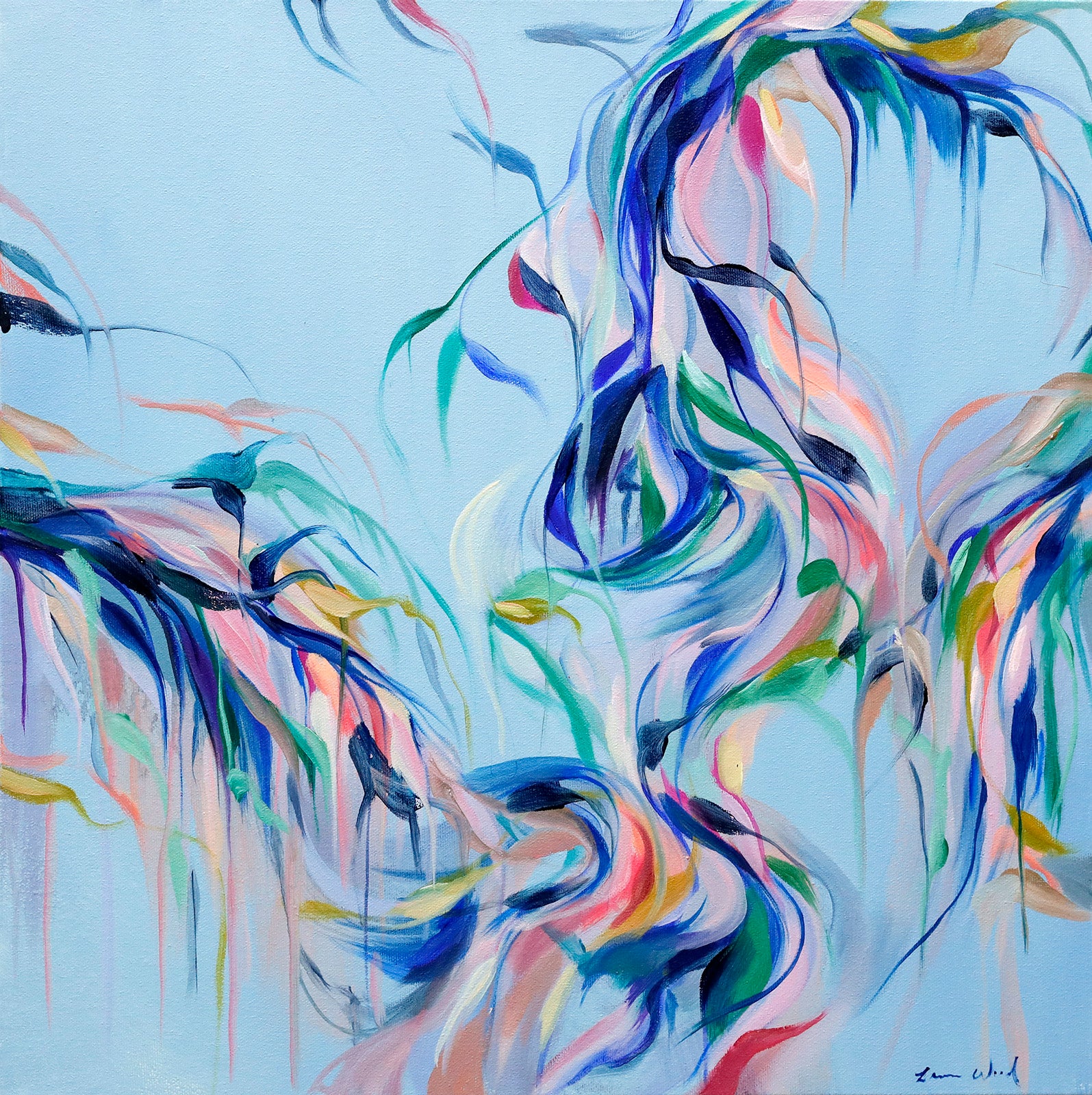 Abstracts “Where There Is Music” by Laura Wood – acrylic on canvas.