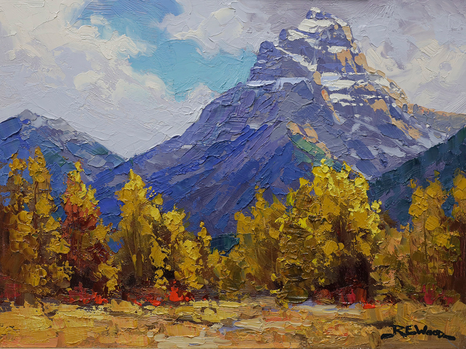 Landscape “Pilot Mountain” by Robert E. Wood – oil on board.
