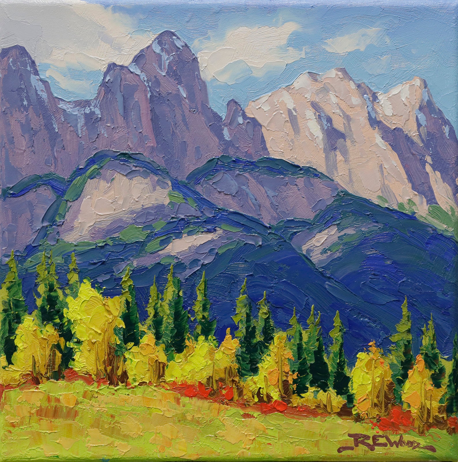 Landscape “Banff Park Fall” by Robert E. Wood – oil on canvas.