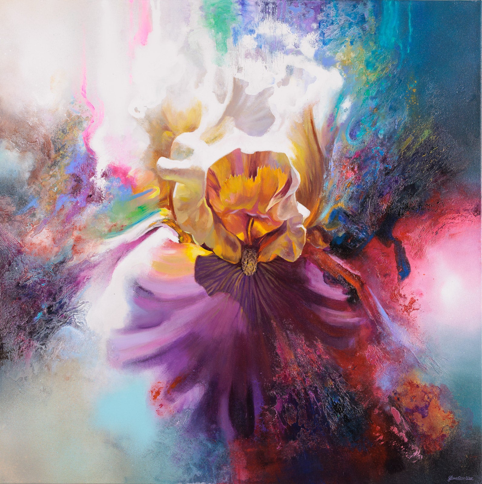 Floral “Body Mind Spirit #23” by Qian Xiao.