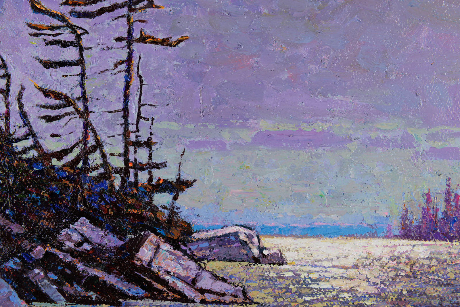 Moonlit Lake Shore