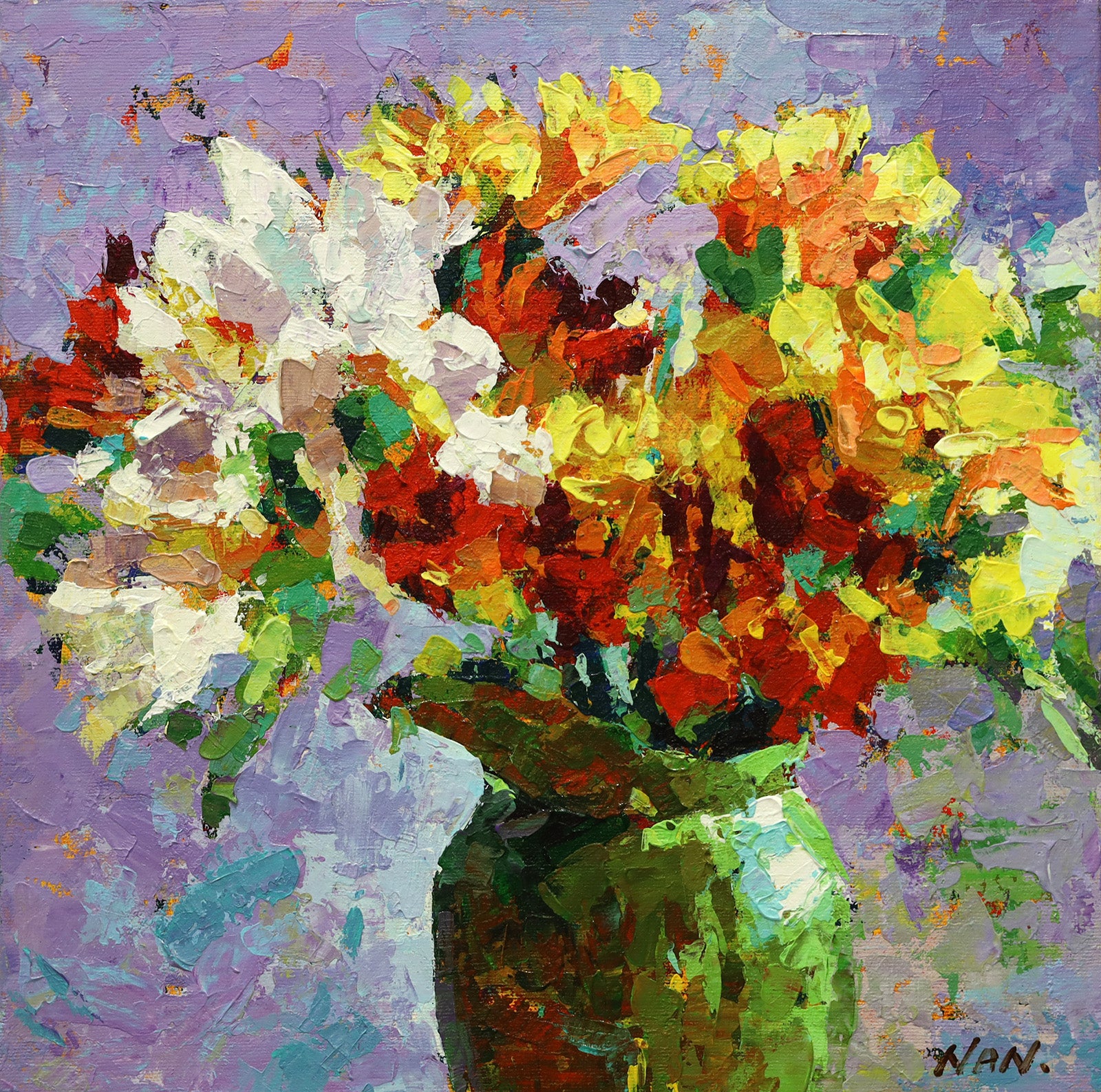 Floral “Pick From Garden V” by Nan Zhang – acrylic on canvas.