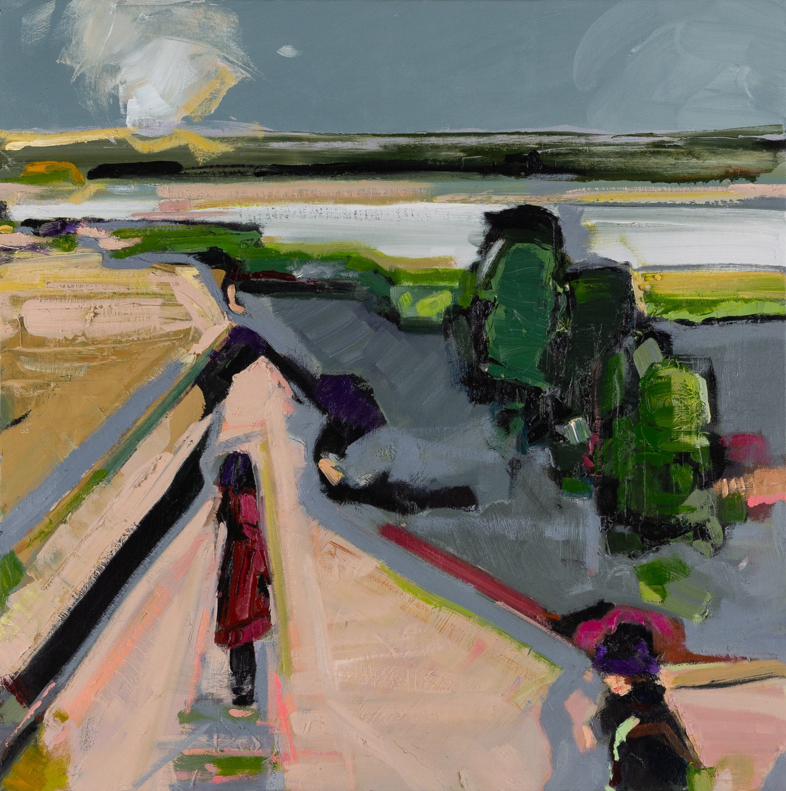 Figurative “Dusty Road” by Lorena Ziraldo – oil on canvas.