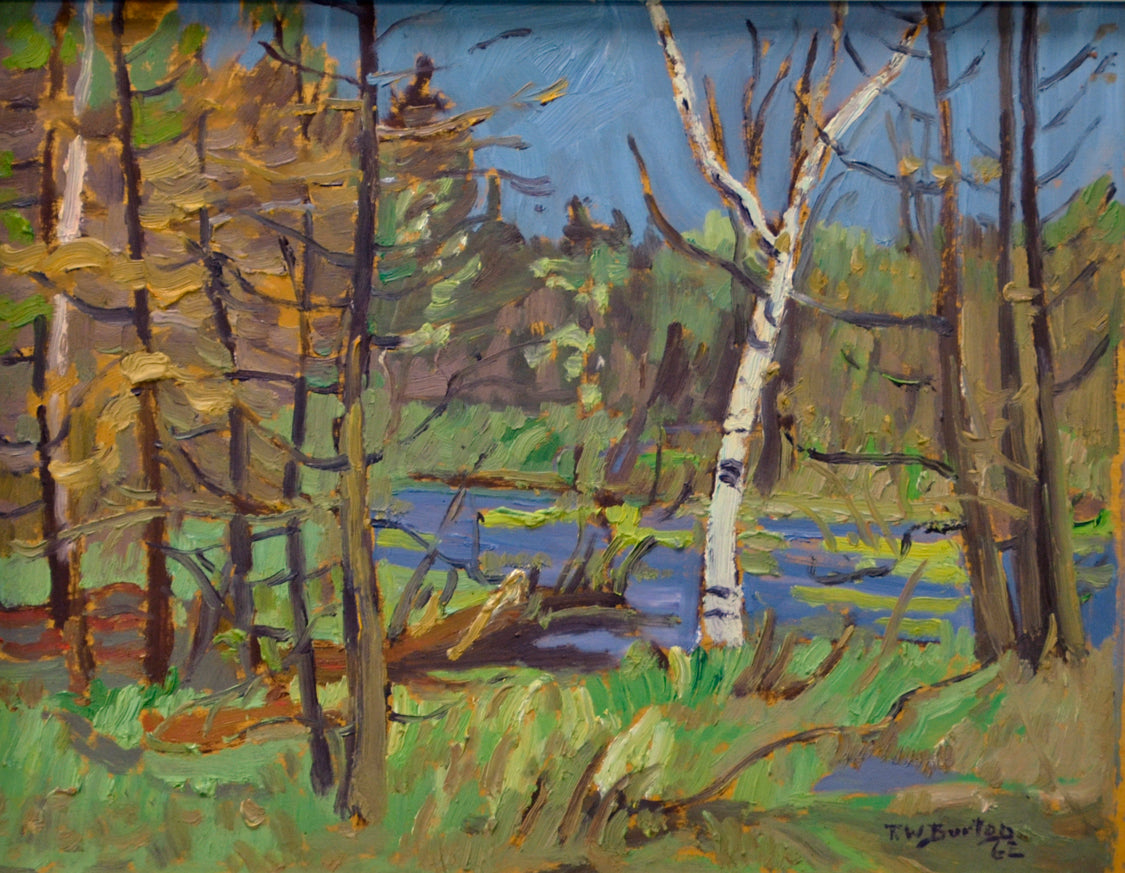 Landscape “Swamp Near Burett Lake” by Ralph Burton – oil on panel.