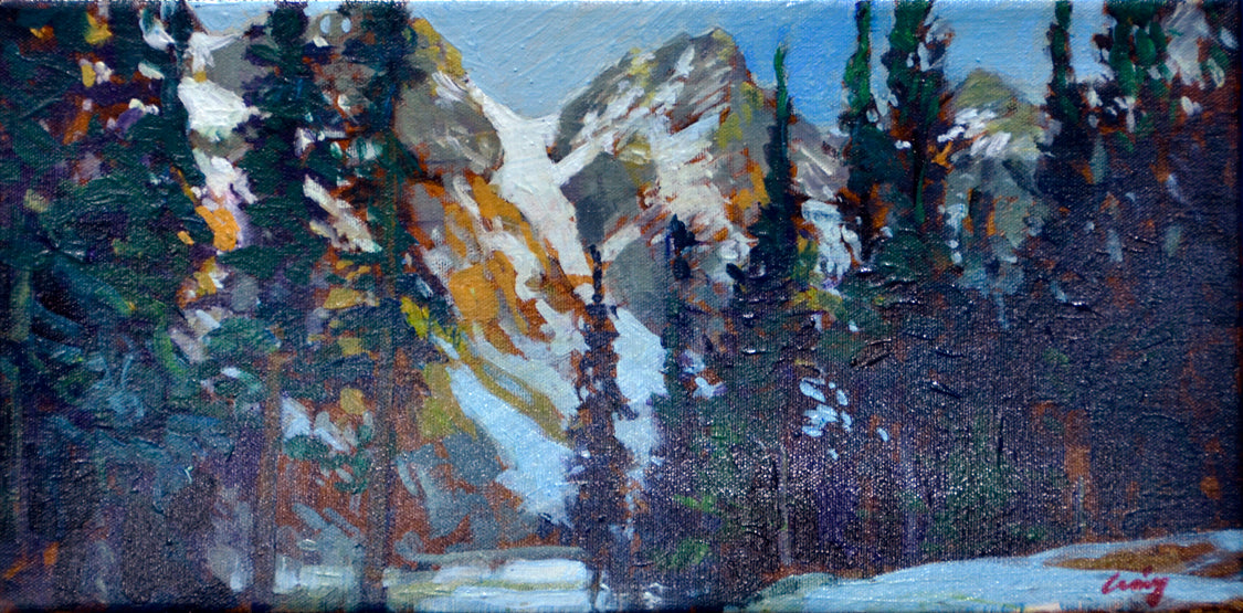 Landscape “Mountain Range” by Philip Craig – oil on canvas.