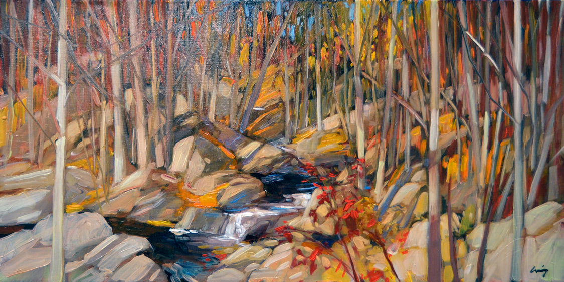 Landscape “Luskville Falls” by Philip Craig – oil on canvas.