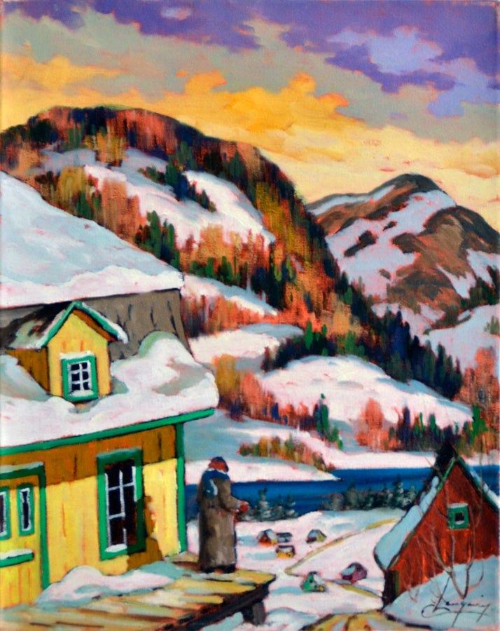 Landscape “Quelle Vue” by Claude Langevin – oil on canvas.