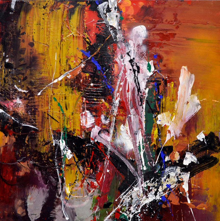 Abstracts “Automne Reflection” – mixed media on panel.