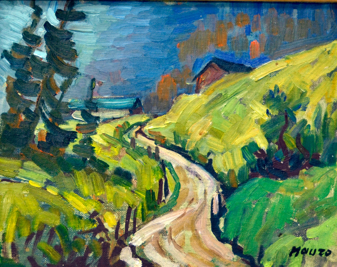 Landscape “Road To The Farm” by Mario Mauro – oil on panel.