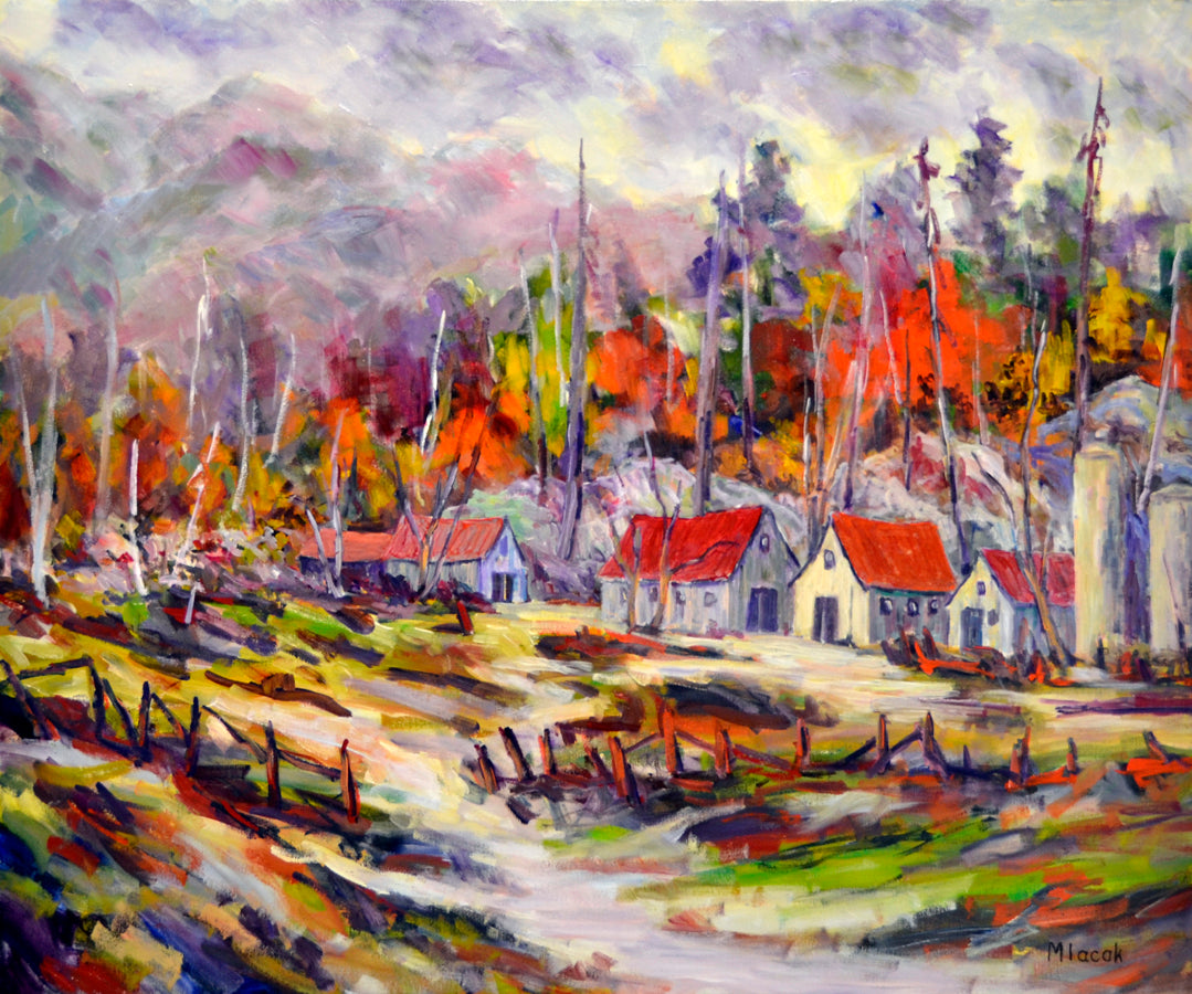 Landscape “Les Granges, Les Laurentides” by John Mlacak – oil on canvas.