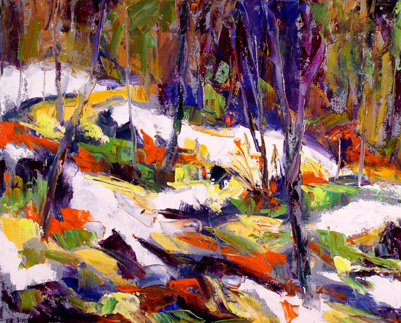 Landscape “Among The Rocks” by John Mlacak – oil on canvas.