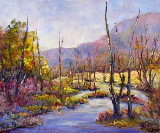 Landscape “Au Pays Des Reves” by John Mlacak – oil on panel.
