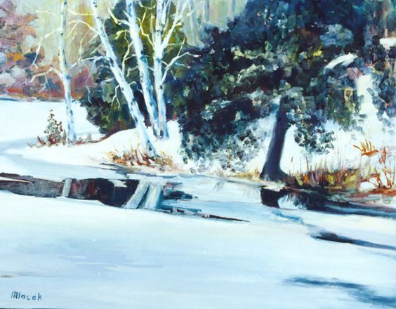 Landscape “Premiere Degal En Gatineau” by John Mlacak – oil on canvas.