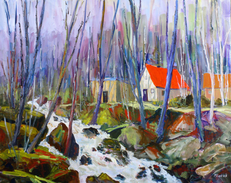 Landscape “A Cote Des Chutes” by John Mlacak – oil on canvas.
