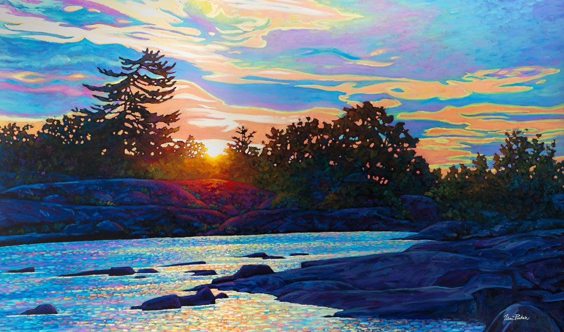 Landscape “A New Days Dawning SPO” by Tim Packer – giclee on canvas.