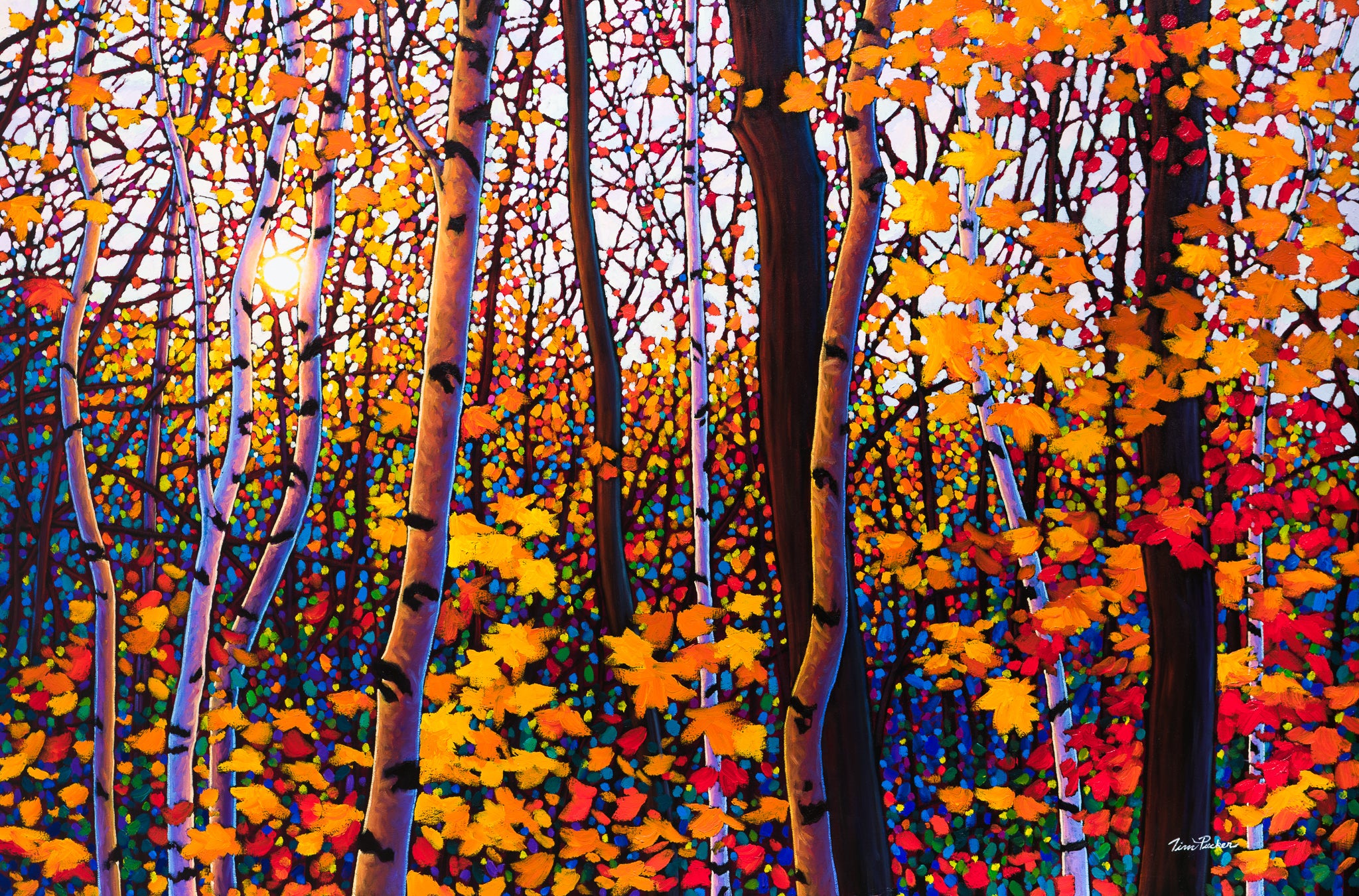 Landscape “October Symphony SPO” by Tim Packer – giclee on canvas.