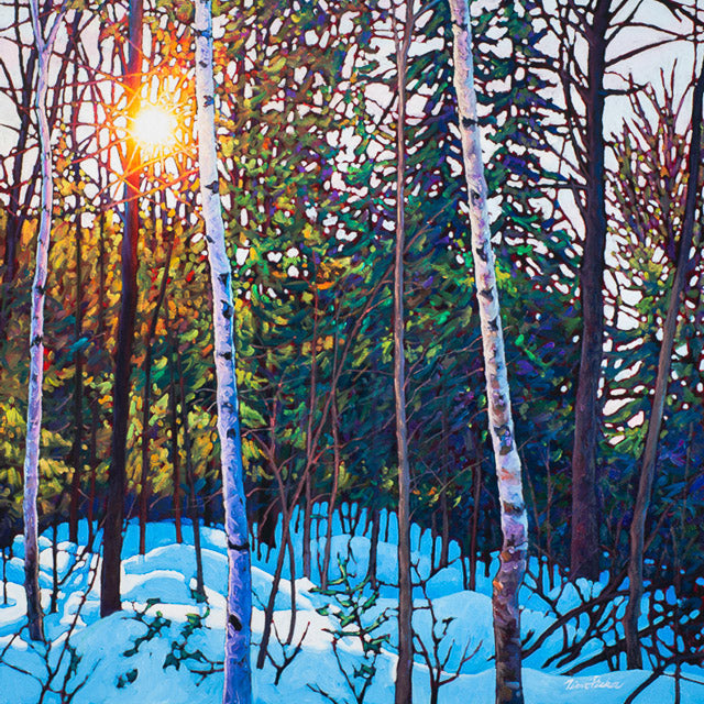 Landscape “Blue Shadows Mont Tremblant SPO” by Tim Packer – giclee on canvas.