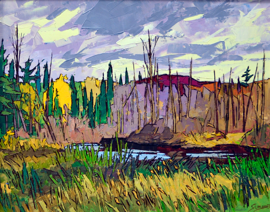 Landscape “Late Afternoon-Algonquin Park” by Josh Silburt – oil on panel.