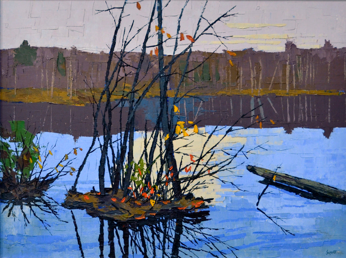 Landscape “Island At Kearney” by Josh Silburt – oil on panel.